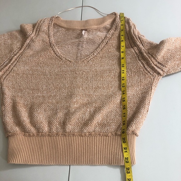 Free people ripe tide v neck sweater tan size medium - Picture 13 of 13